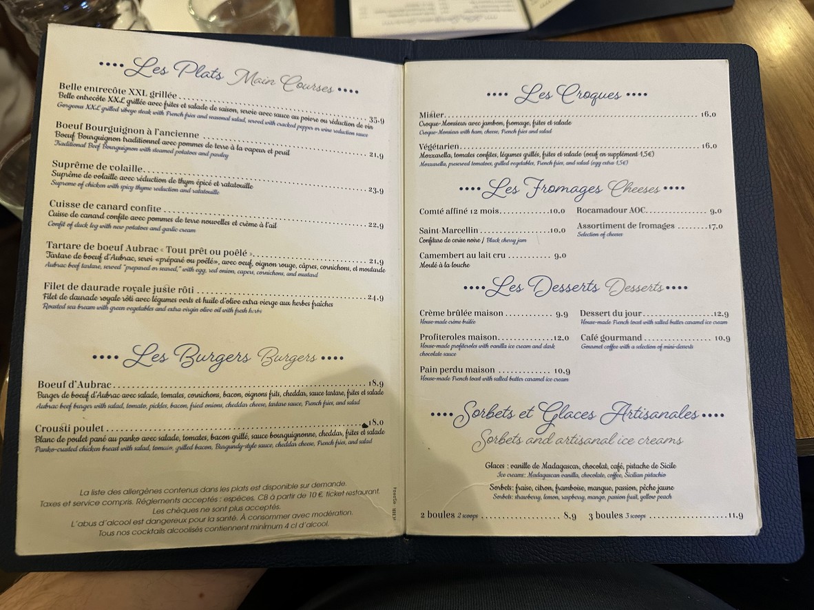 Bistrot Richelieu menu 3