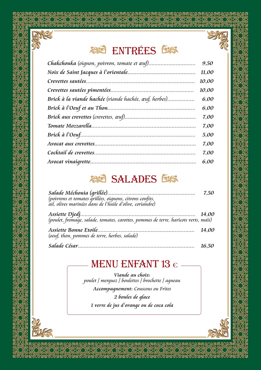 La Buena Estrella menu 1