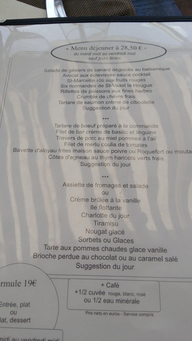 El Charentonneau menu 2