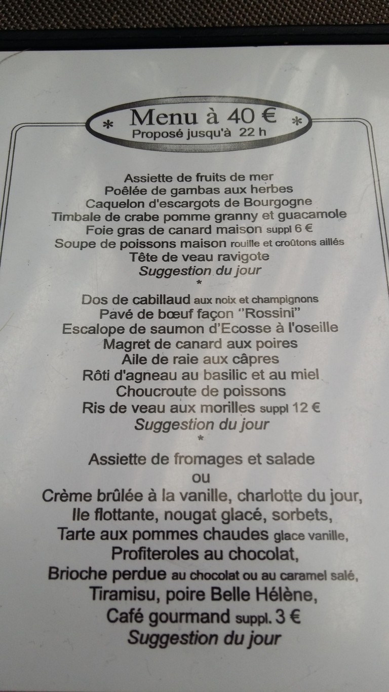 El Charentonneau menu 3