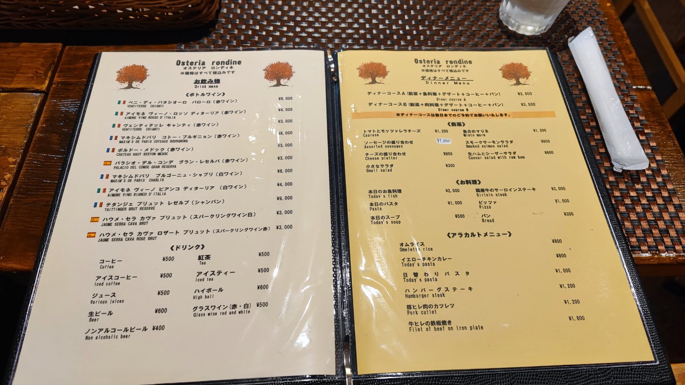 Osteria Rondine menu 2