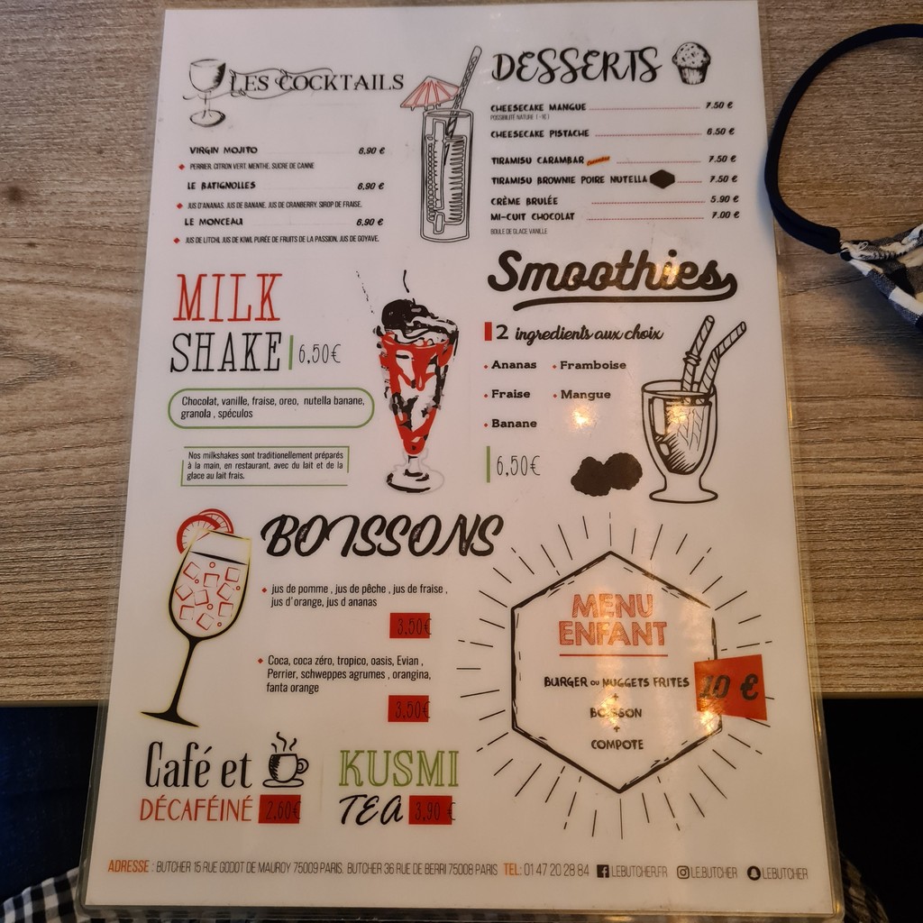 Le Butcher paris 9 : restaurante hamburguesa halal | restaurante halal menu 2