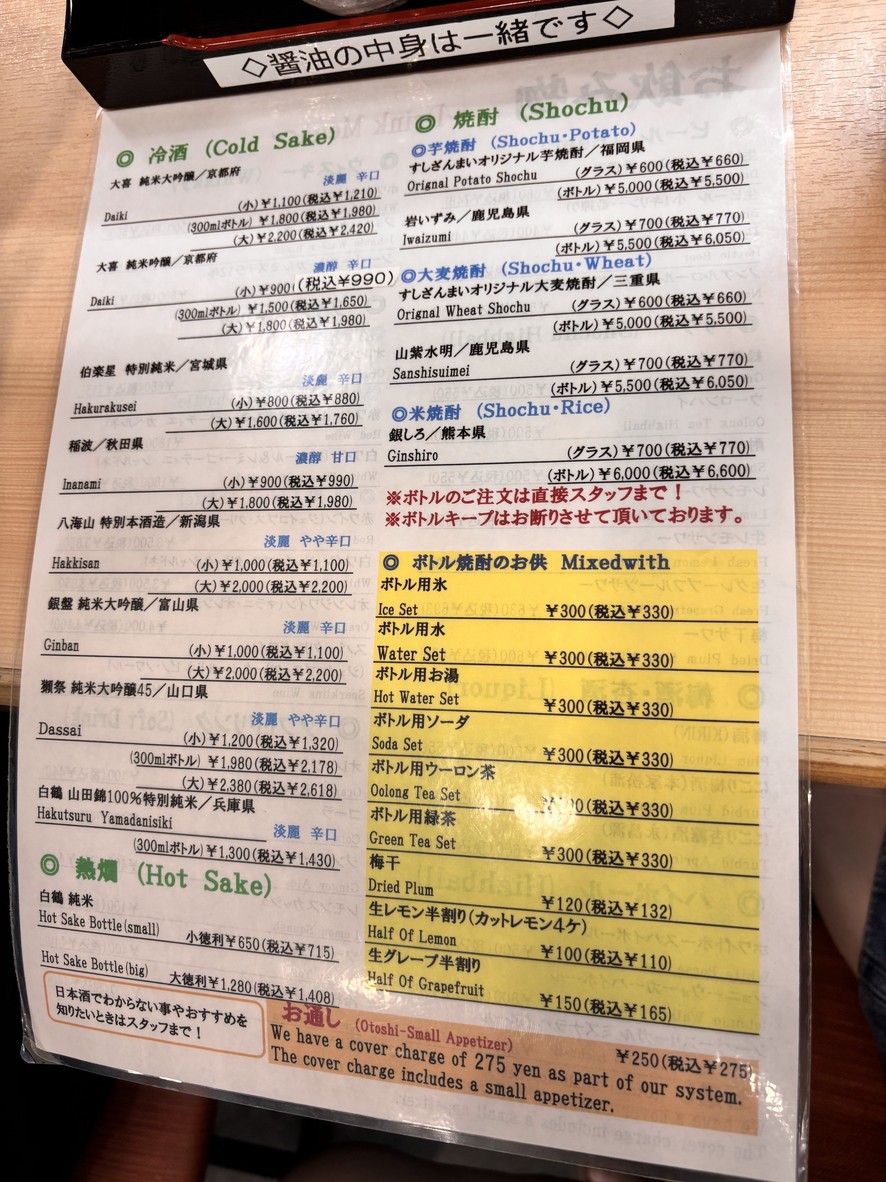 Sushi Zanmai Shinbashi menu 5
