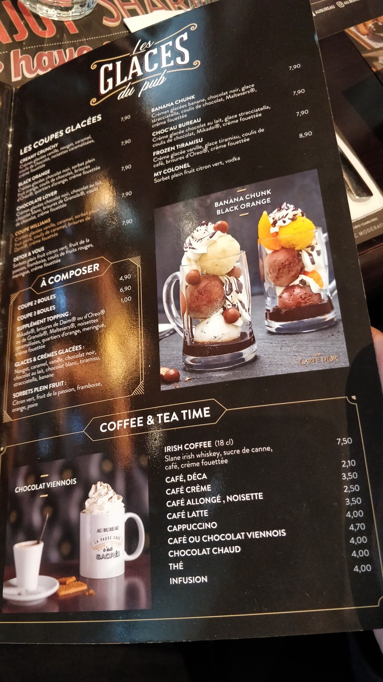 Au Bureau menu 5