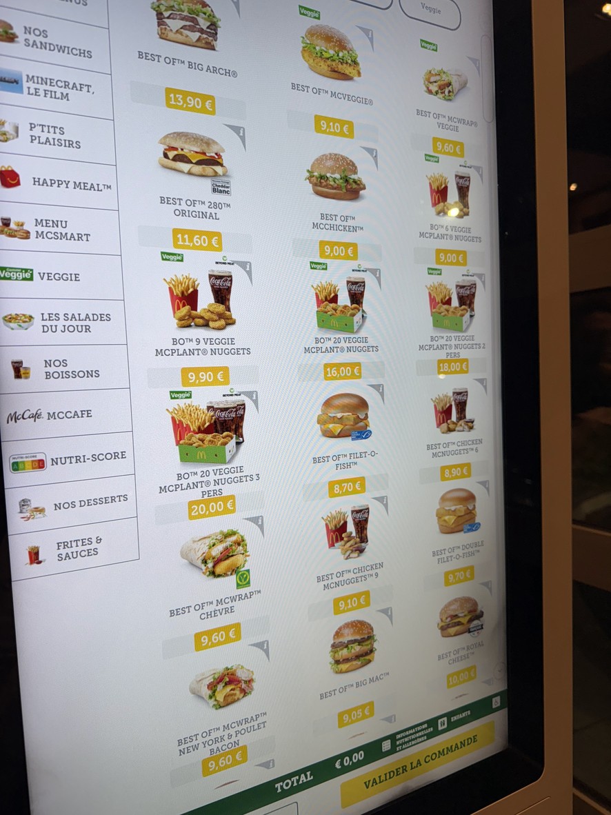 McDonald's menu 2