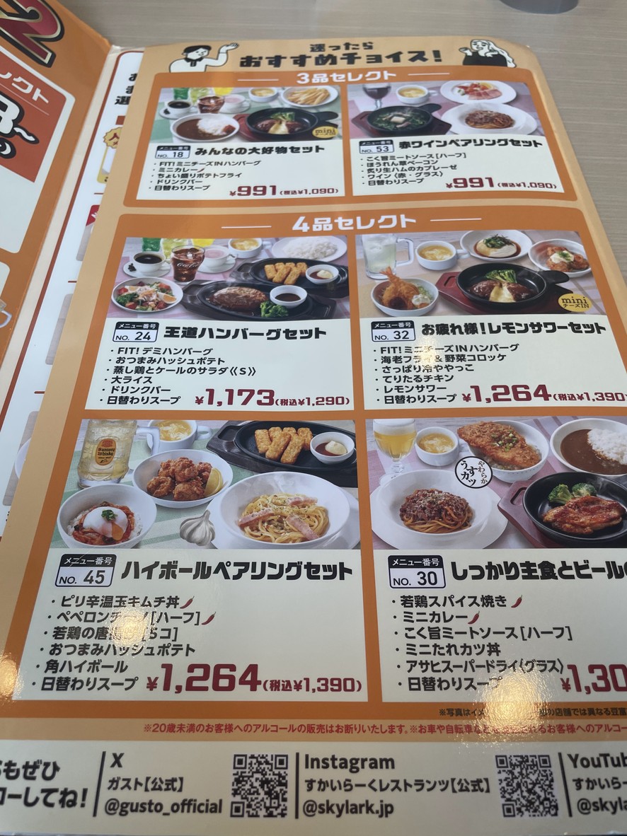 Gusto Nakaochiai menu 8