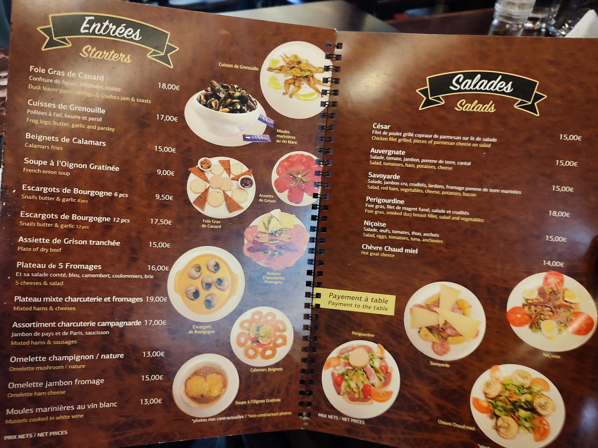 BISTROT 20 / LE VINGT menu 1