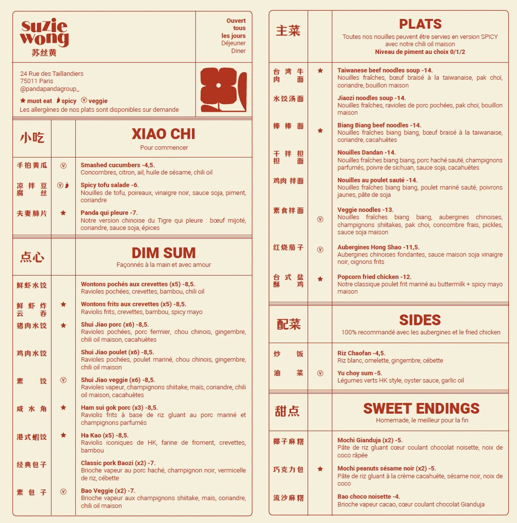 Suzie Wong - Restaurante Chino menu 1