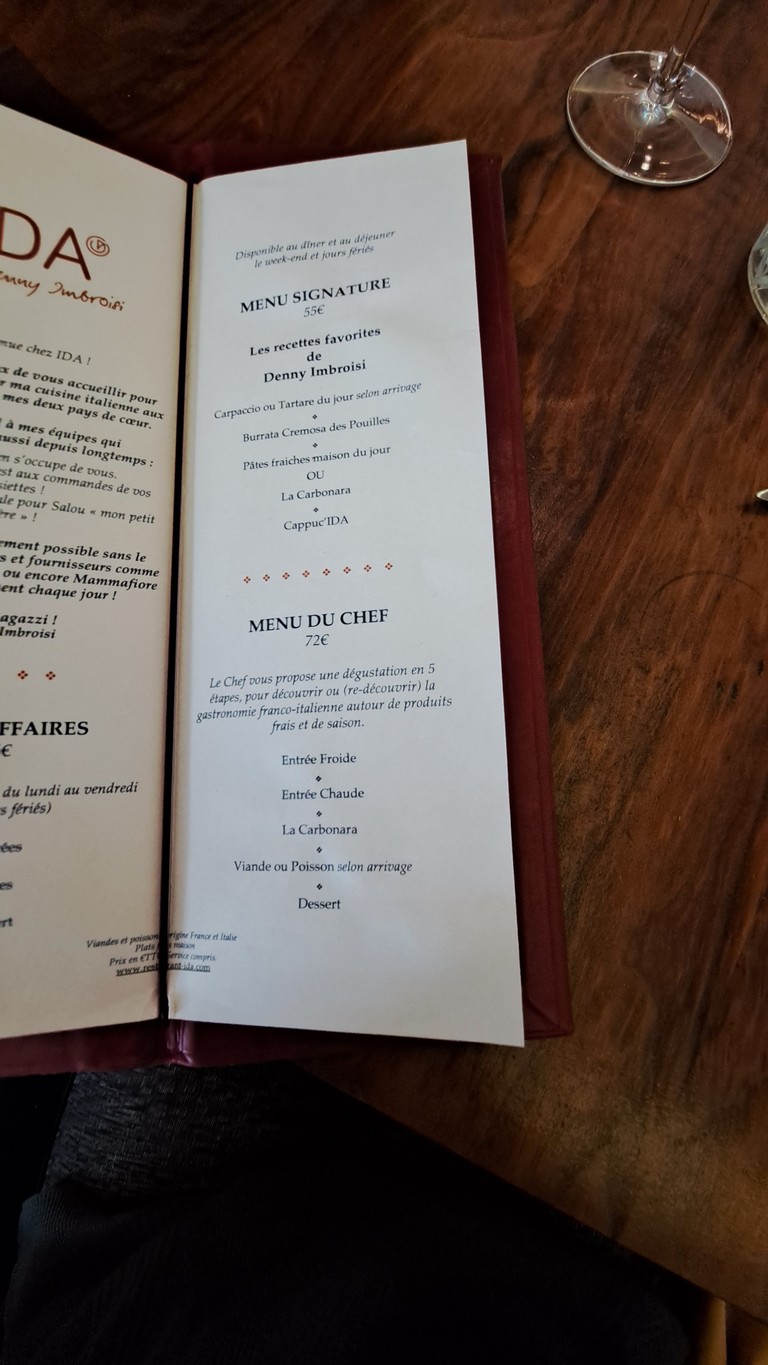 IDA by Denny Imbroisi menu 1