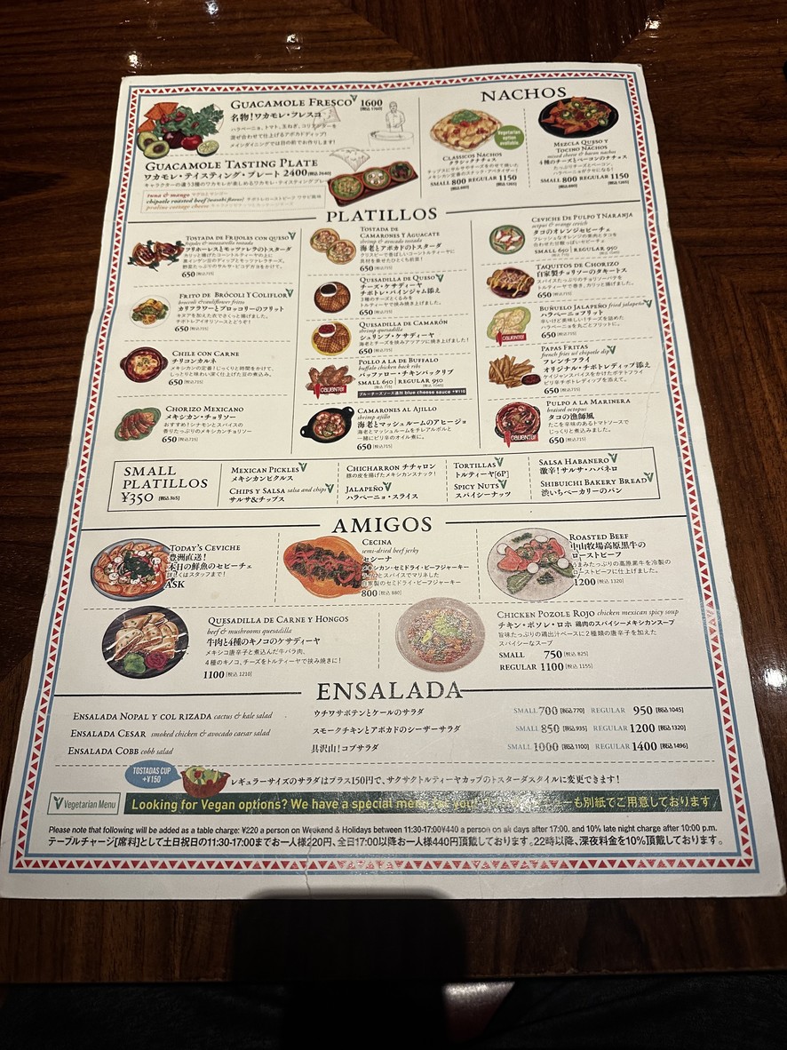 el caliente modern mexicano menu 1