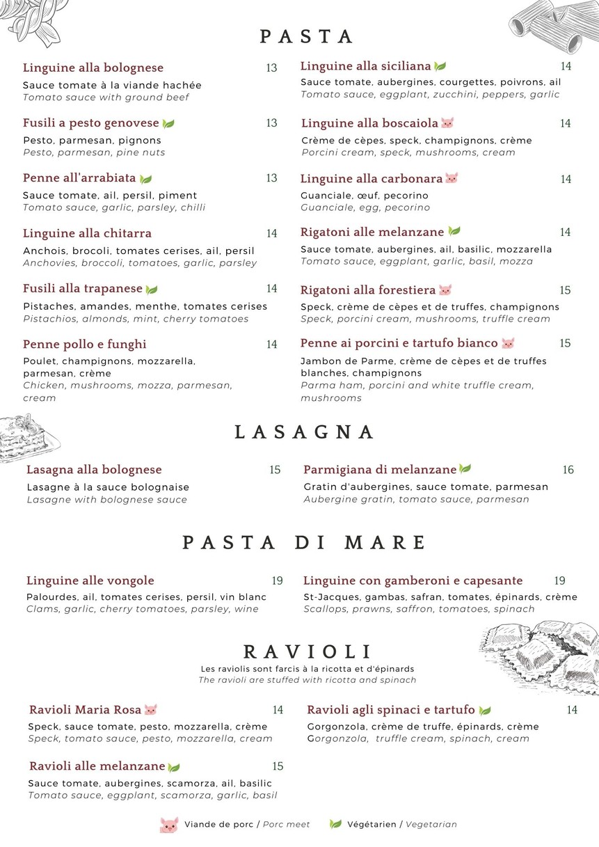 La Padellina menu 2