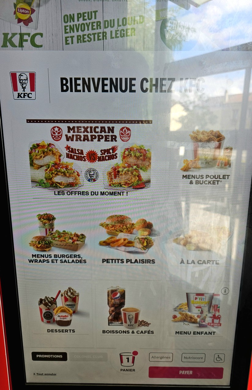 KFC menu 1
