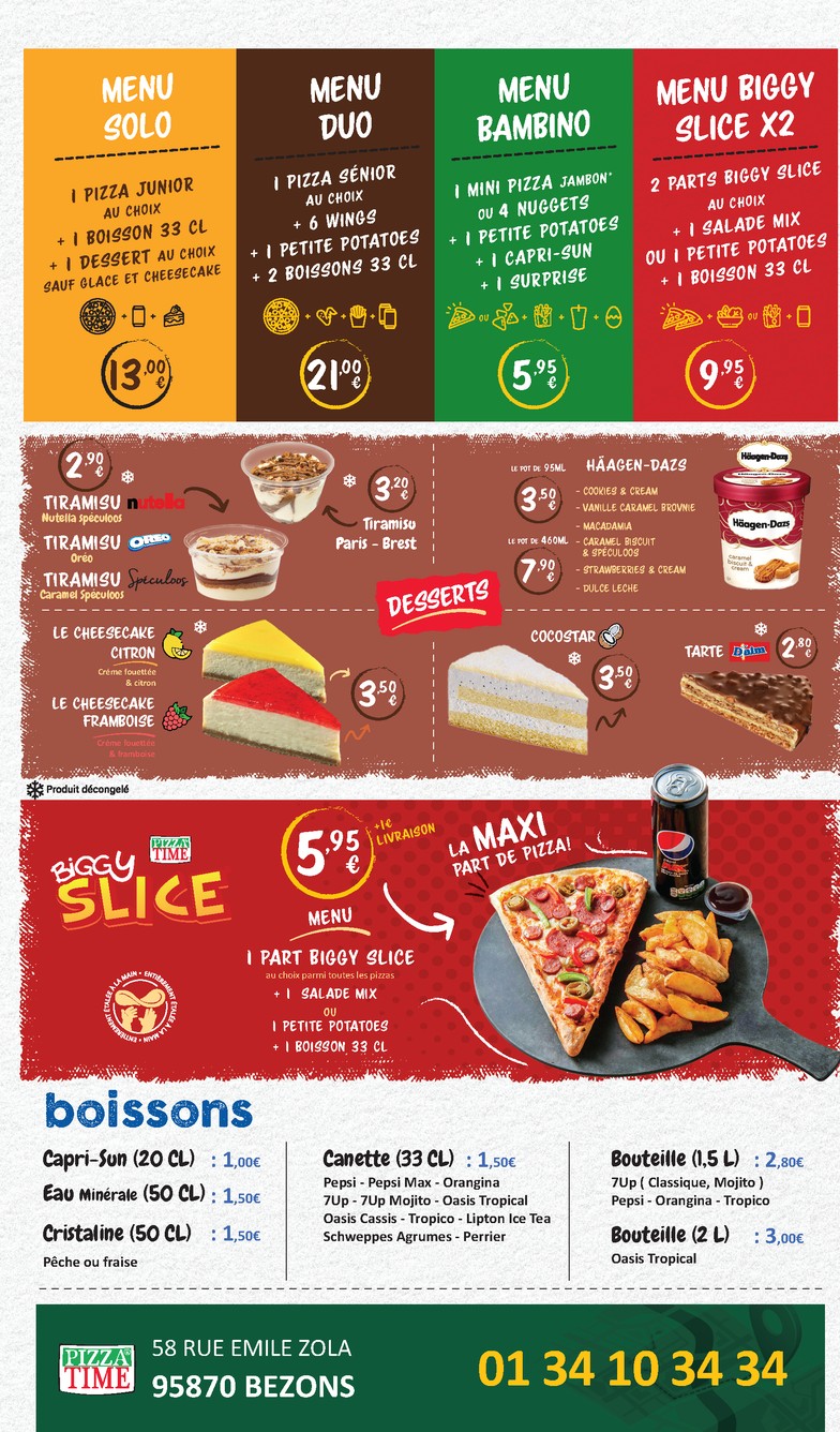 Pizza Time® Bezons menu 4