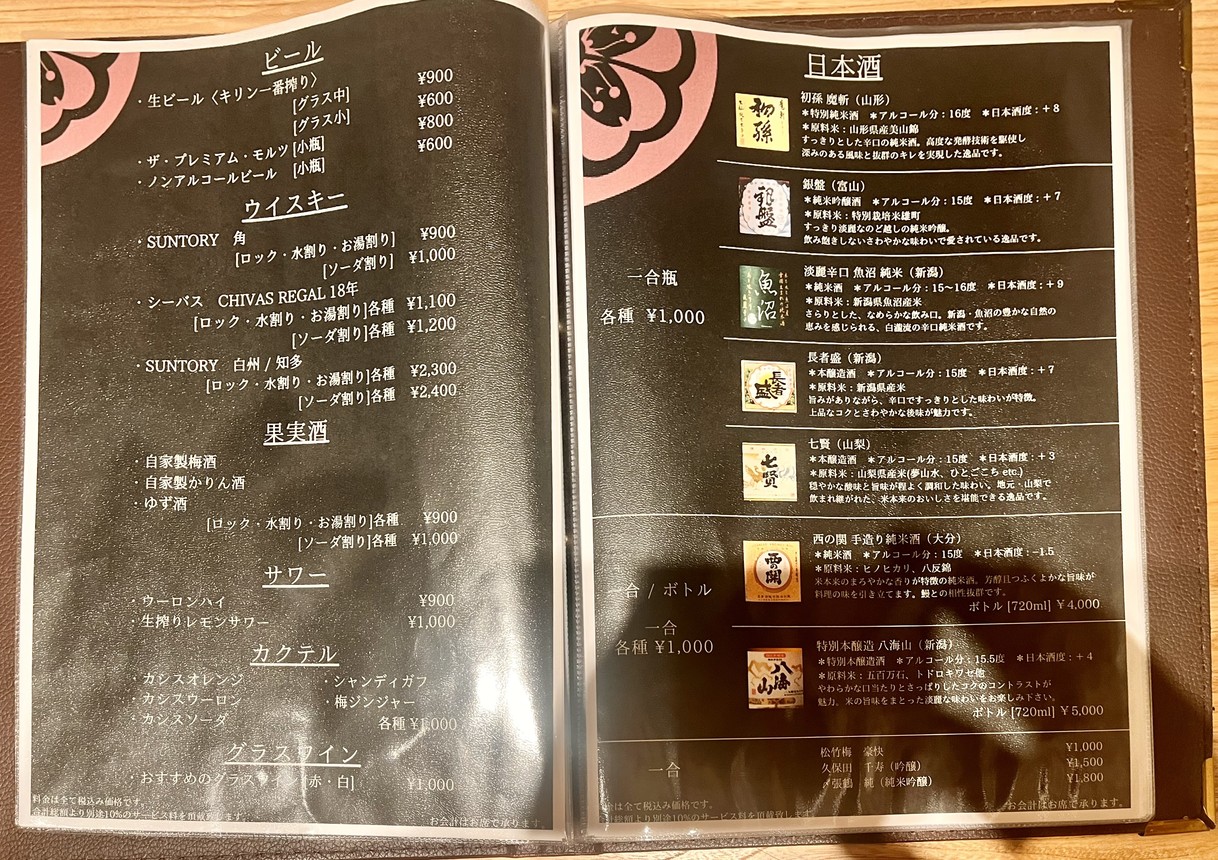 Hanabusa menu 5
