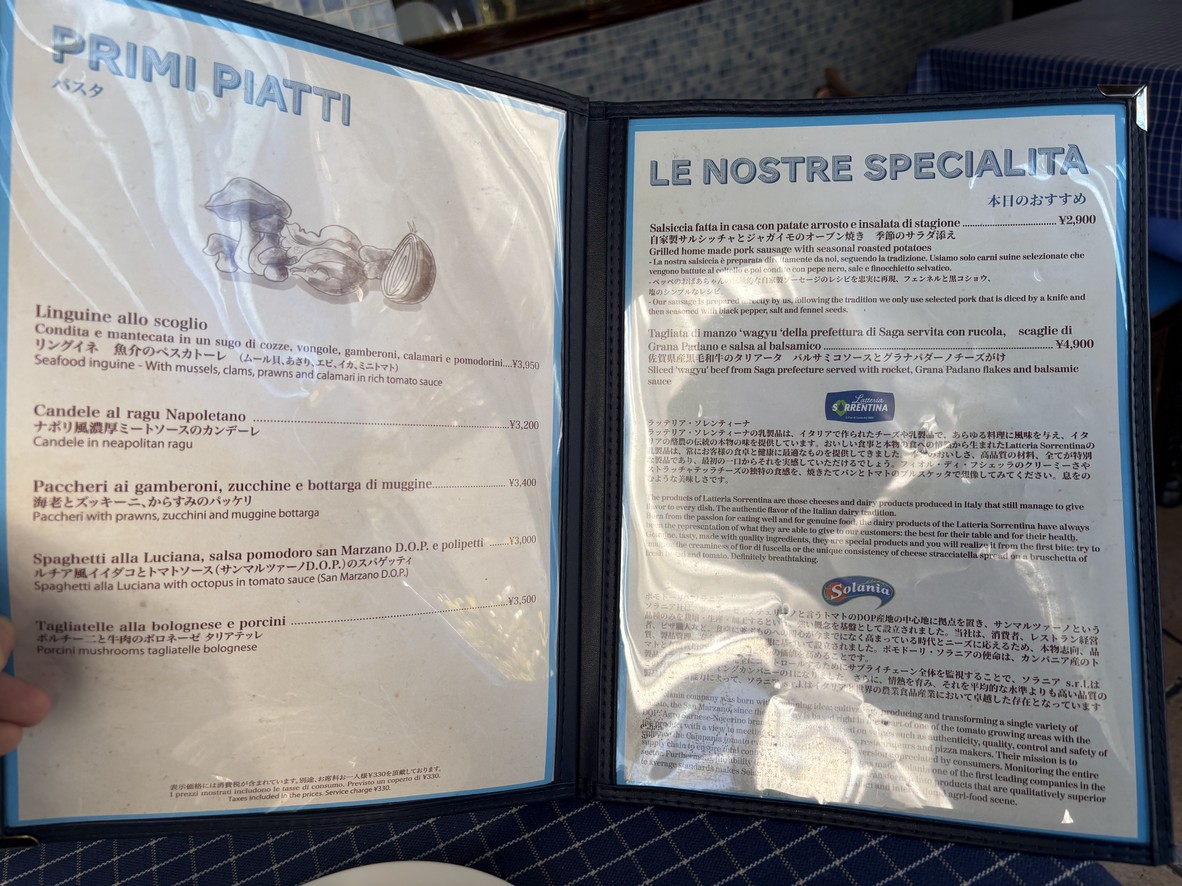 Capricciosa menu 1