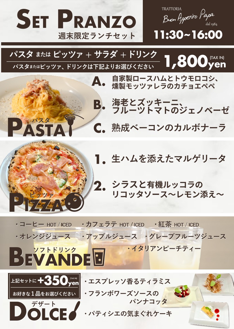 Buon Appetito Papa Nakano menu 1