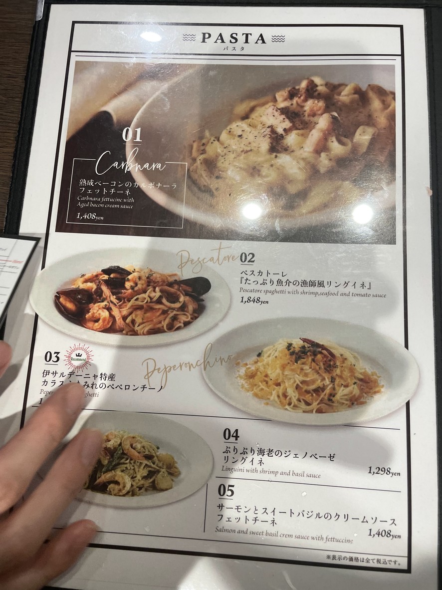 Buon Appetito Papa Nakano menu 2