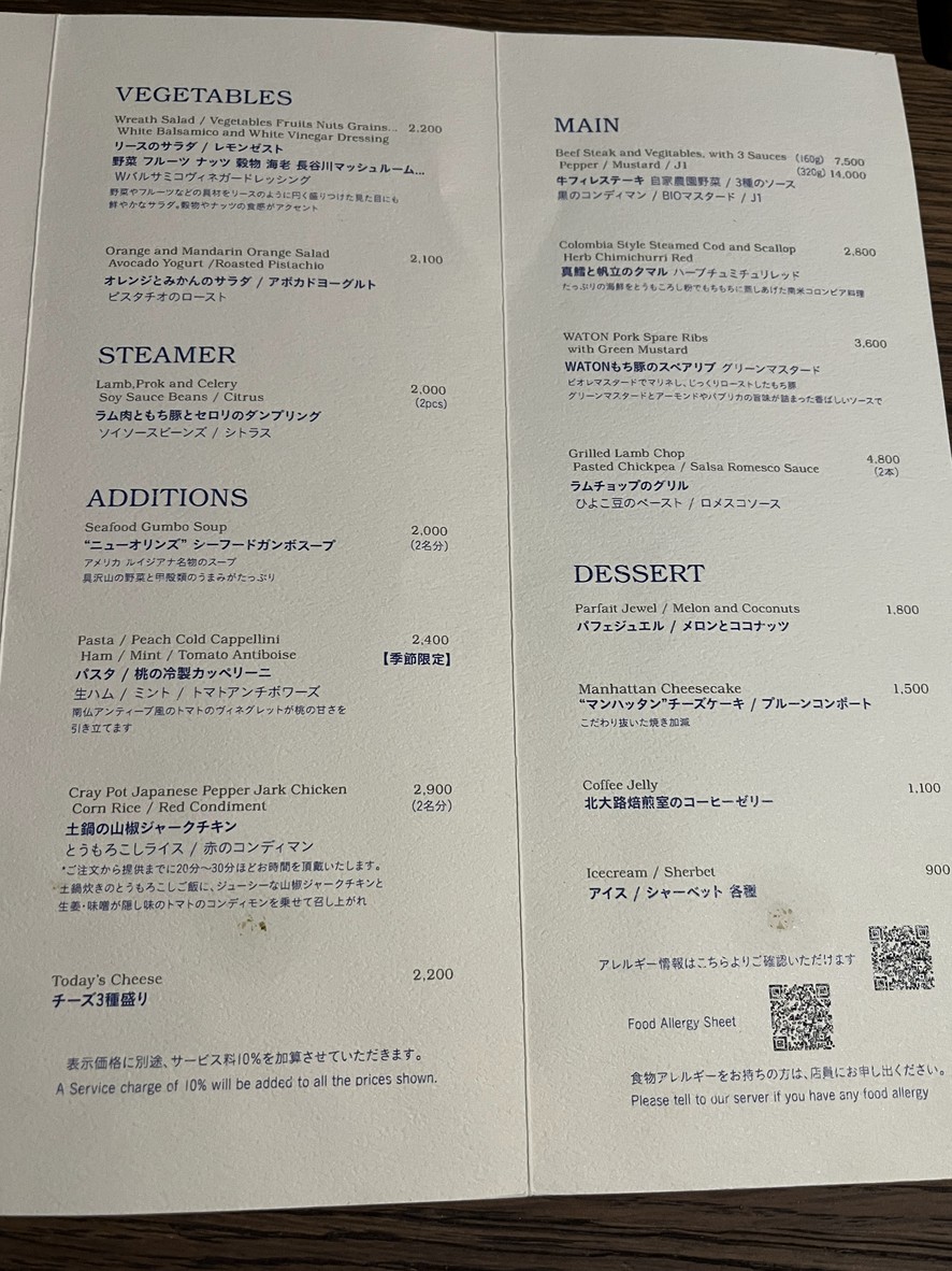 BLUE NOTE PLACE menu 2