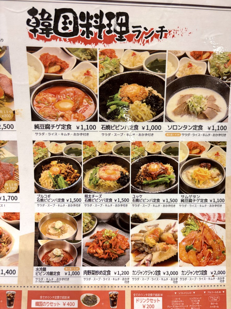 Sumibiyakiniku Kankokuryori KollaBo Musashikoyamaten menu 2