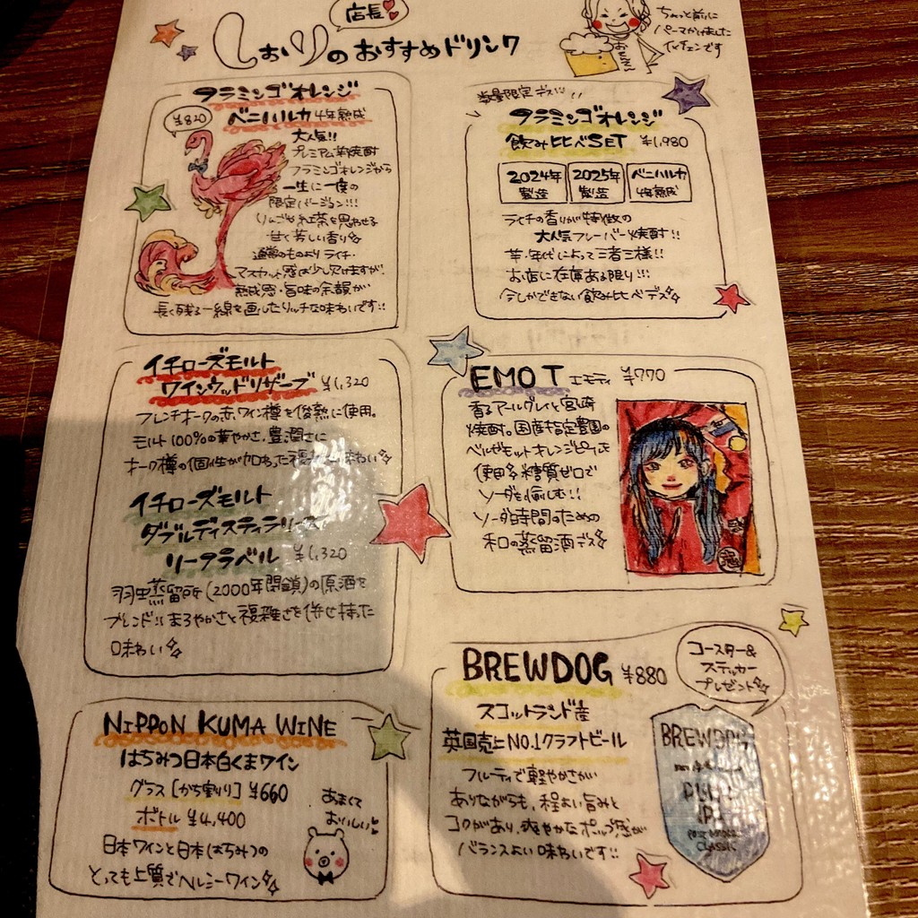 Ushigoro Bambina Carbone Nakameguro menu 5