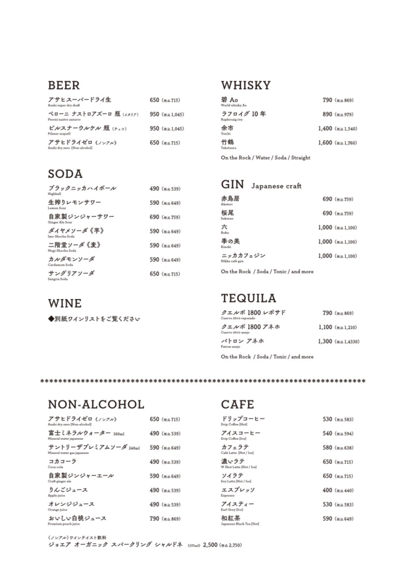 TEAM JAPAN 2020 VILLAGE Cafe & Restaurant CENTRALE menu 7
