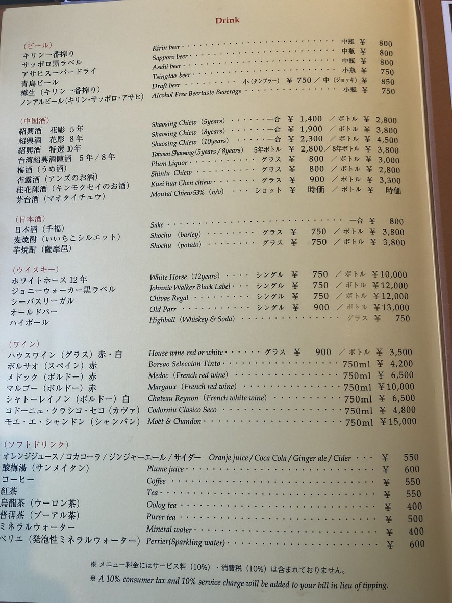 Hong Kong En menu 6