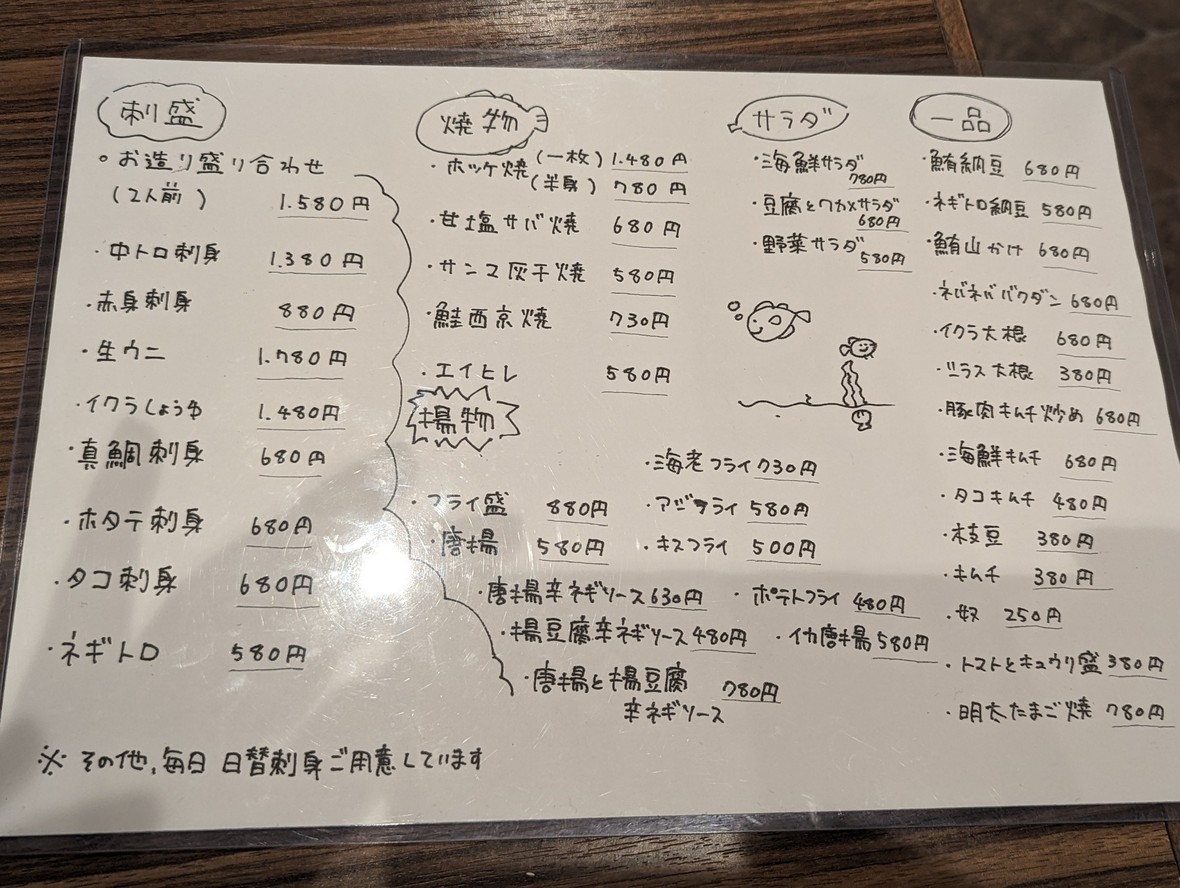 Fukumasu menu 2