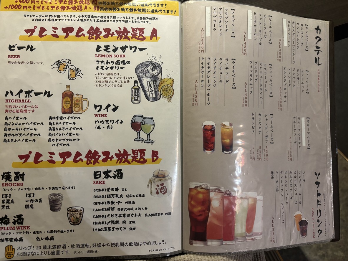 Torishiki Ueno Station Branch menu 5