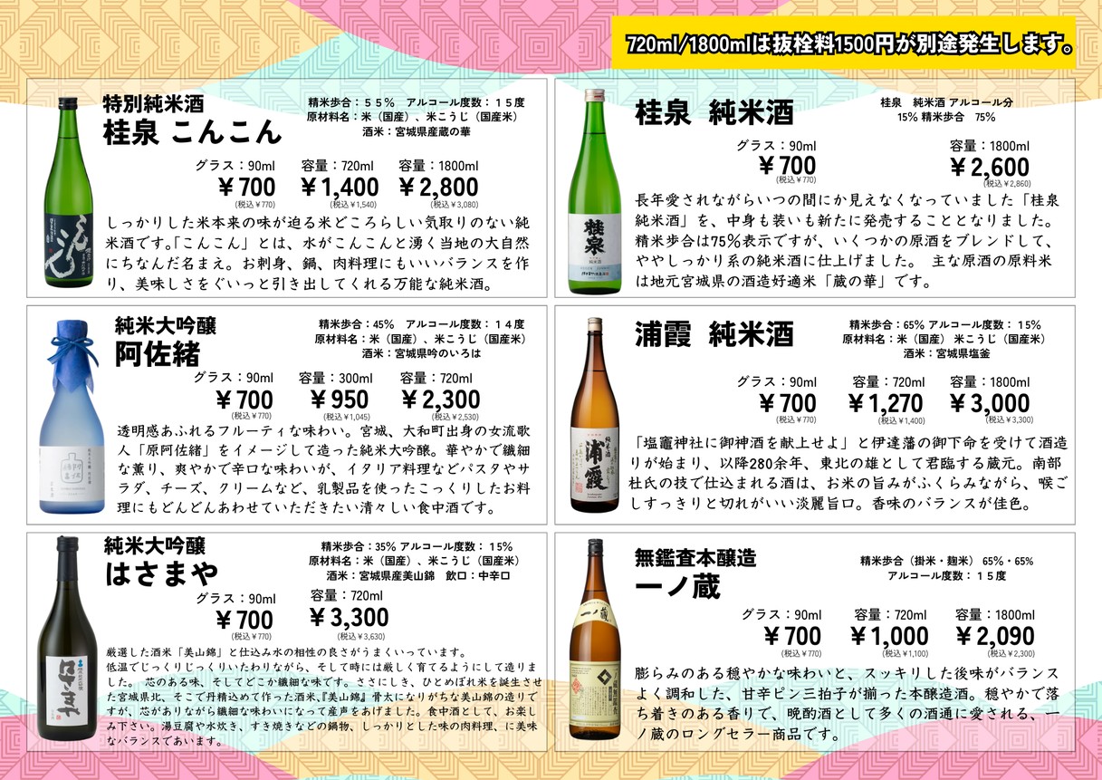 Tienda de licores Kakuchi Obayashi Shoten menu 4