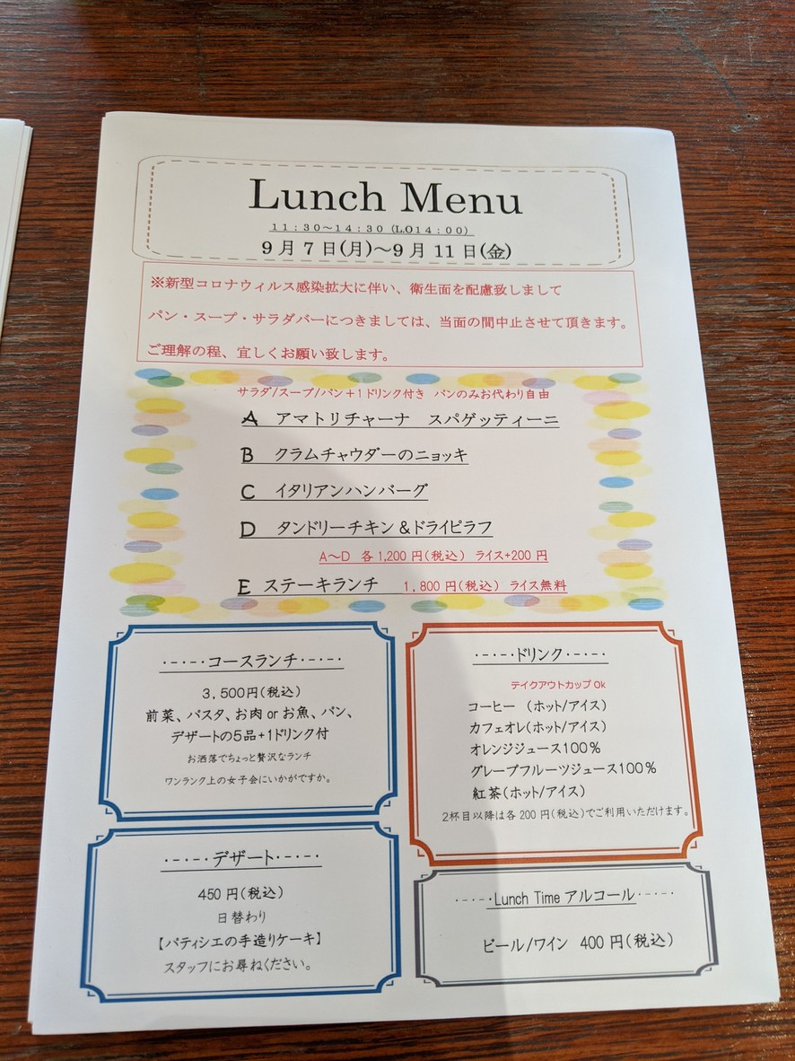 Il Filo menu 1