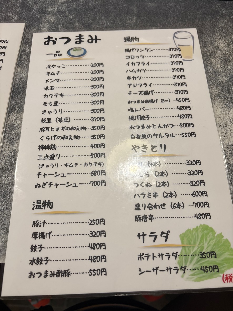 Touryansen (a type of ramen) menu 4