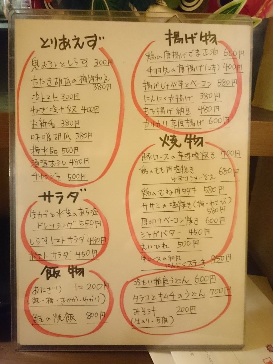 Pyonkichi menu 3