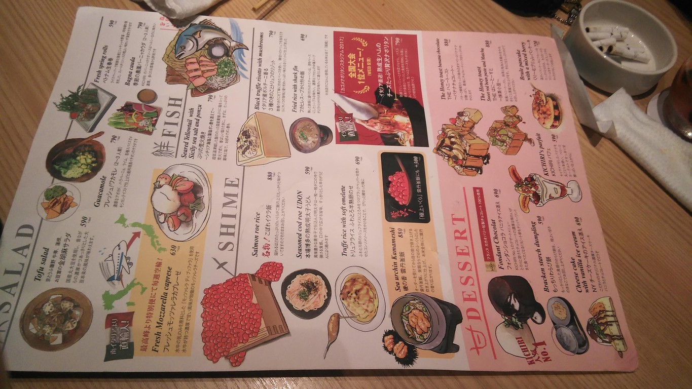 KICHIRI Garden Table Kitasenju menu 2