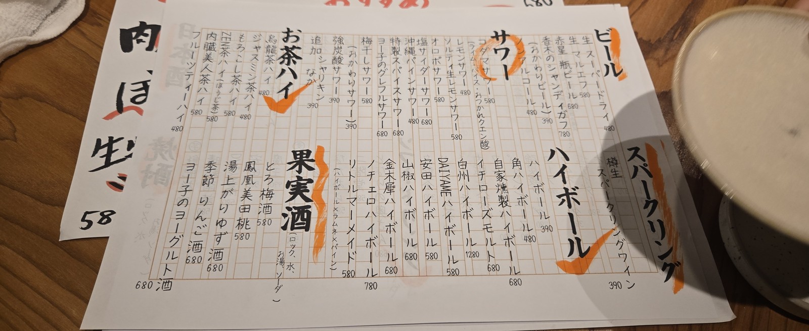 Uogosho Kodama Oimachi menu 4