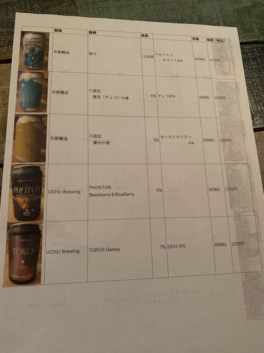 FREE FOREST menu 6