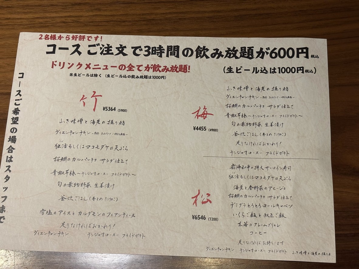 Nappa Gochiso Gotanda menu 1
