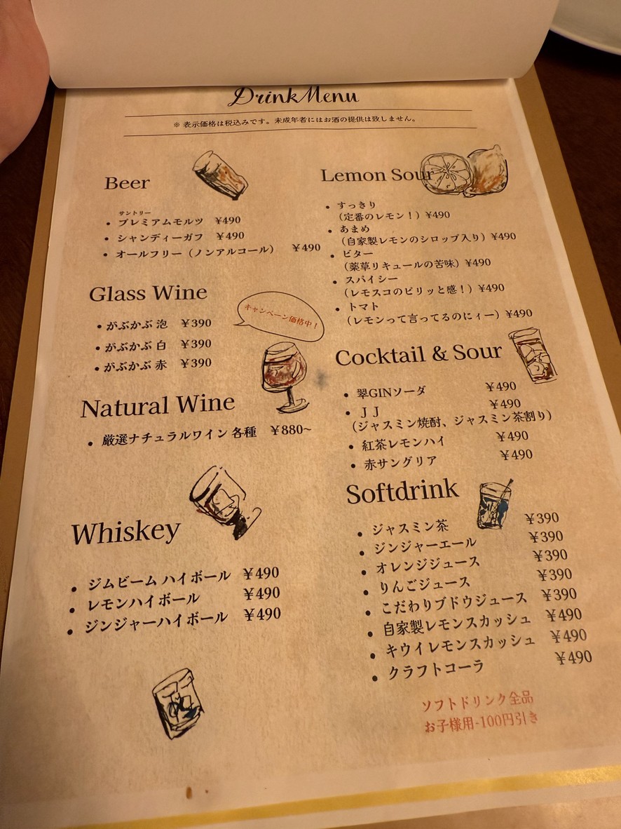 UOKIN Shokudo menu 3