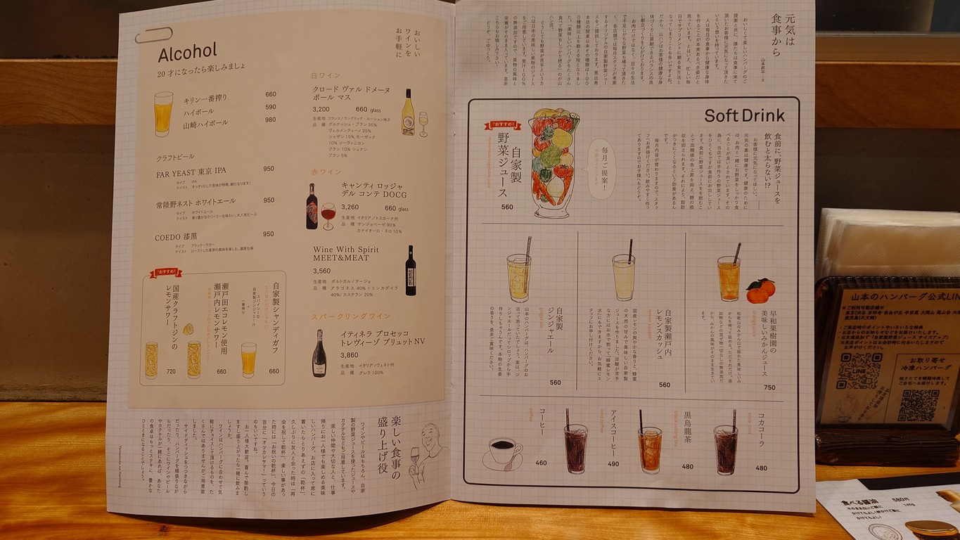 Yamamoto Hamburger Oyamadai menu 3