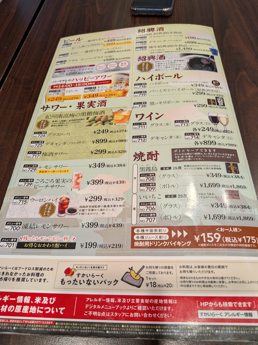Vermilion Ogu menu 8