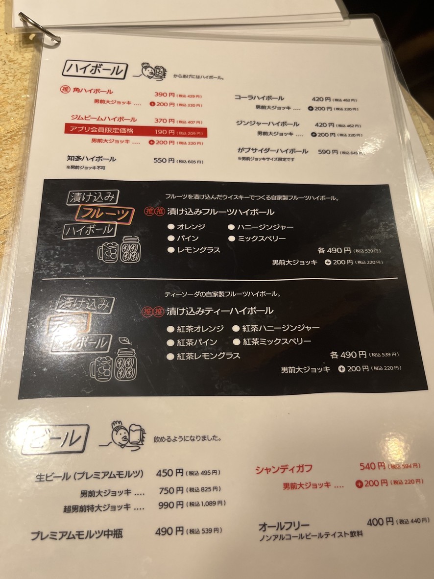 GAburiChiken menu 4