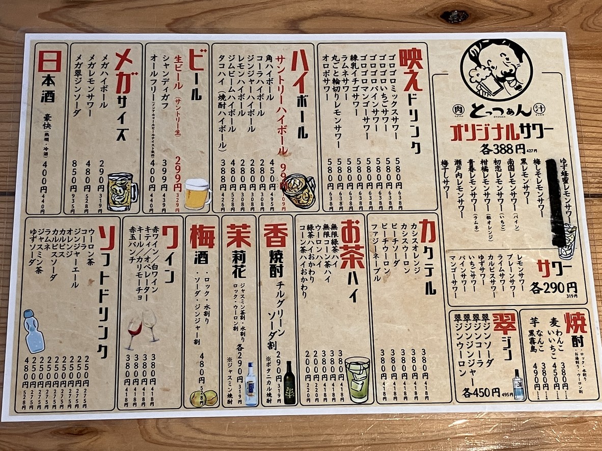Gyoza de carne "Totsuan" menu 5
