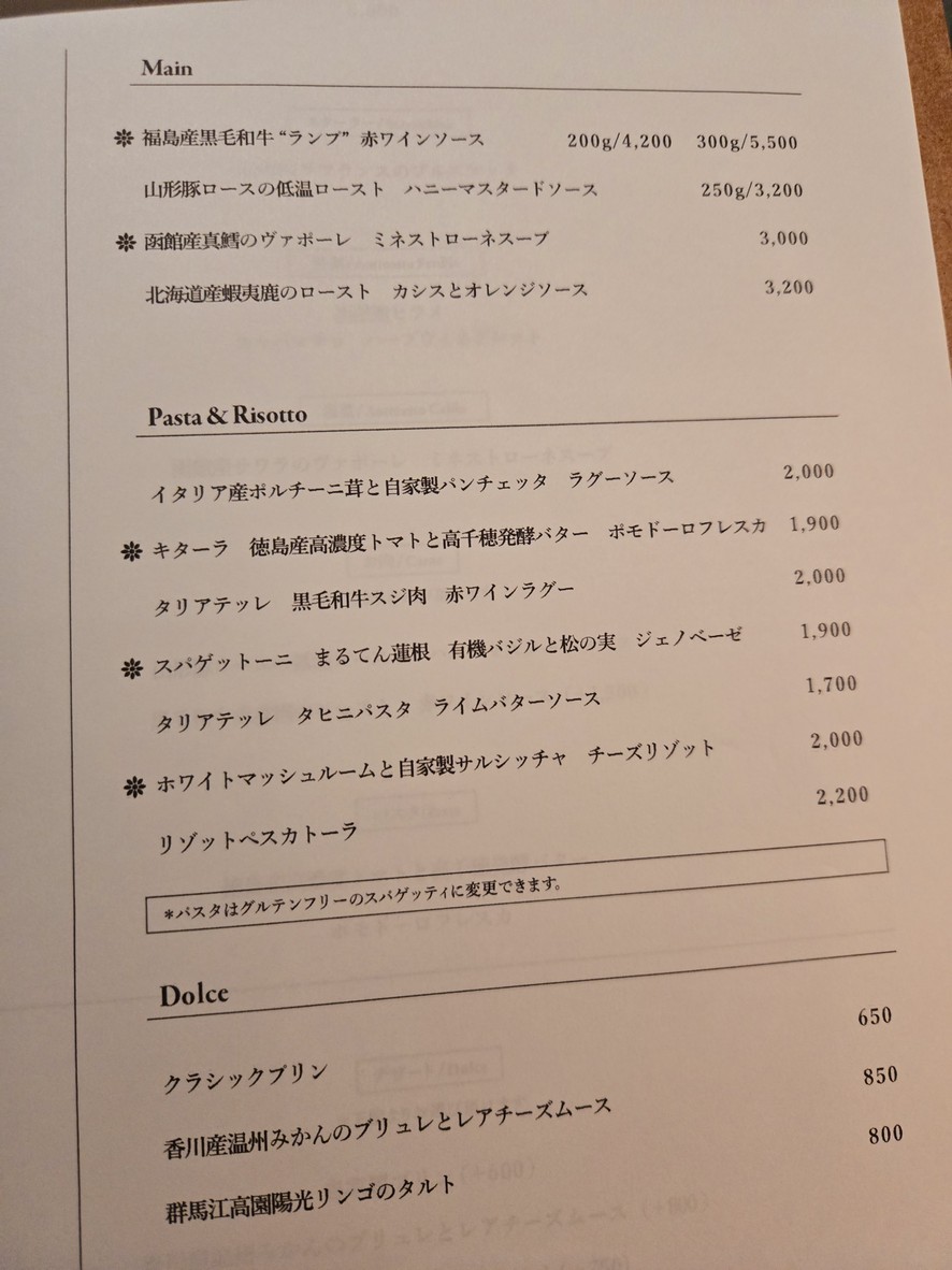 Atelier LaLa menu 2