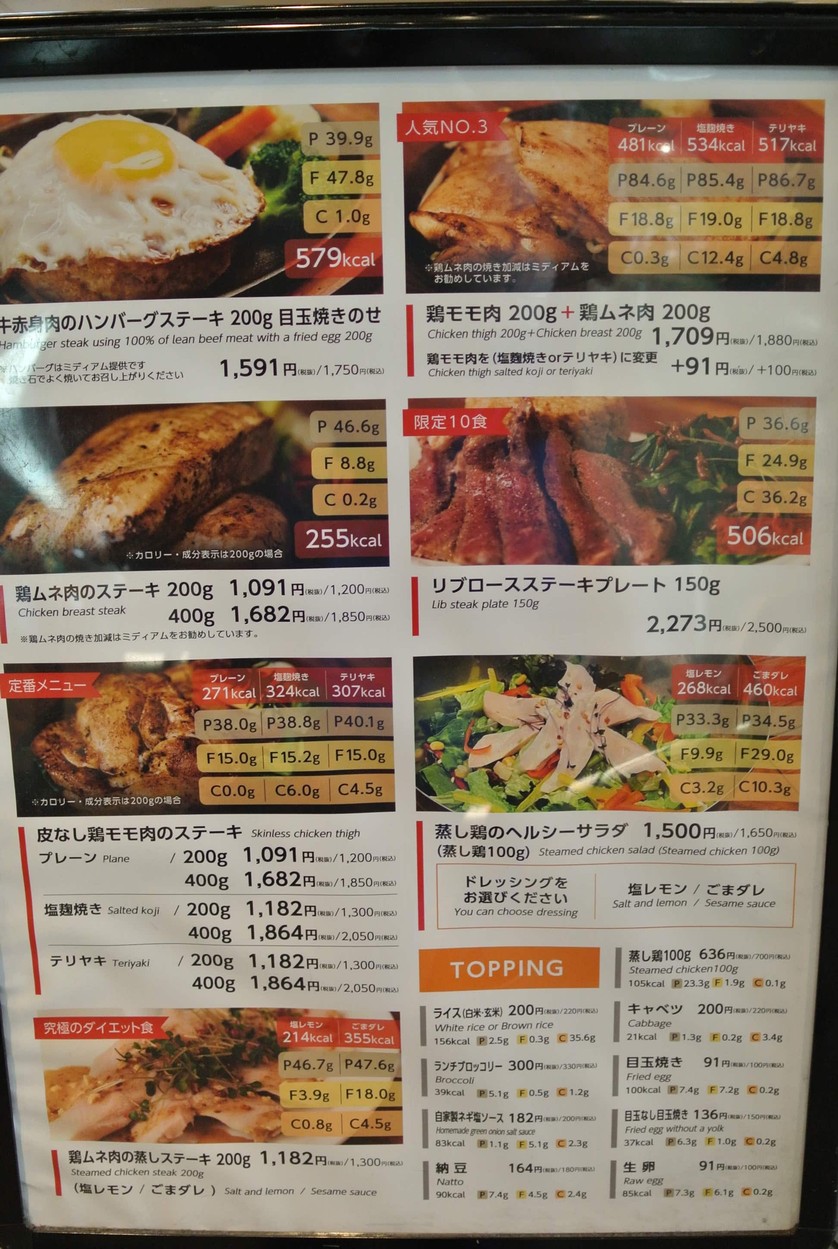 Kinniku Shokudo menu 2