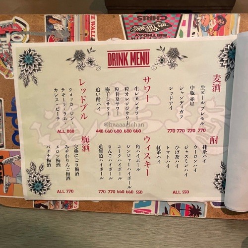 Michi Naki Michi menu 3