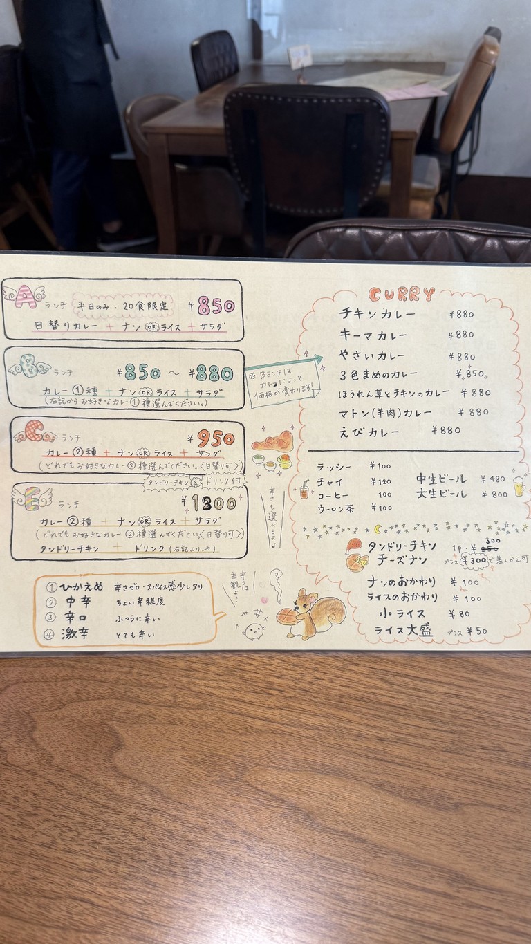Putali Cafe menu 1