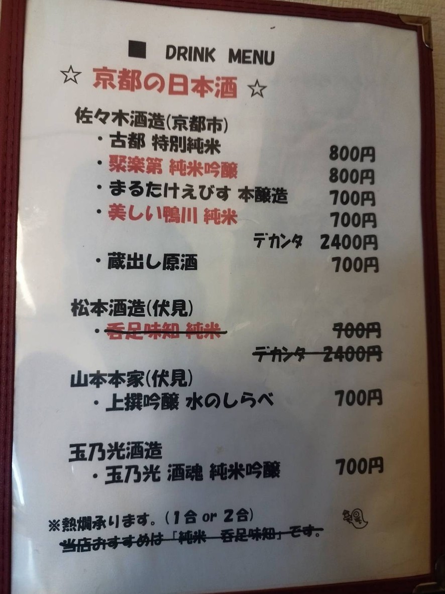 Kyoto no Nihonshu to Oden Beroberoba (Restaurante) menu 5