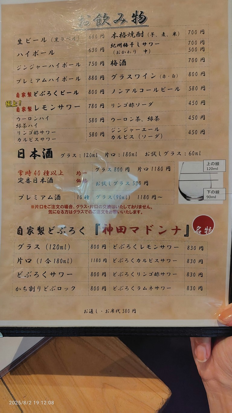 Nihonshu Hotaru menu 5