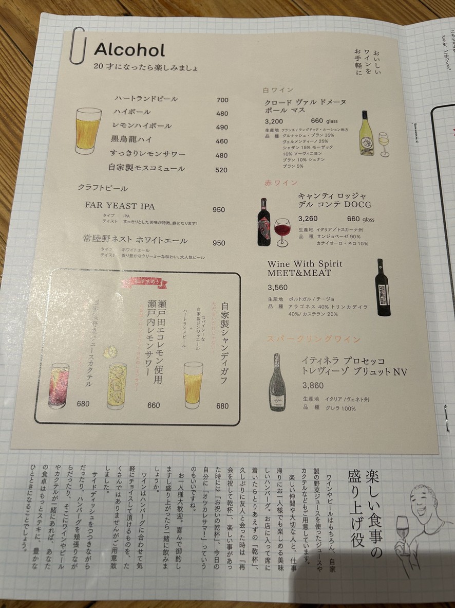 Yamamoto's Hamburger Nakameguro Restaurant menu 4