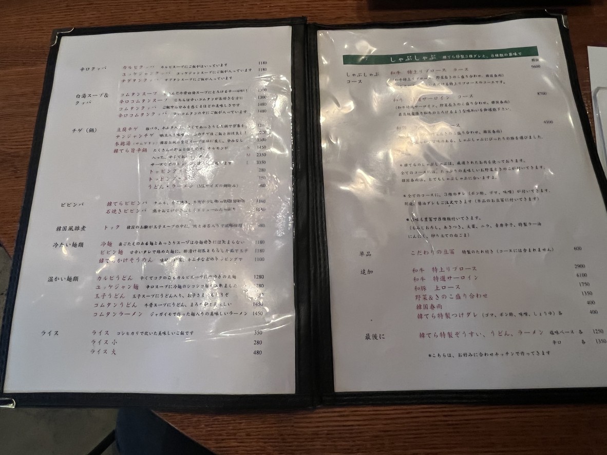 Kantera menu 3