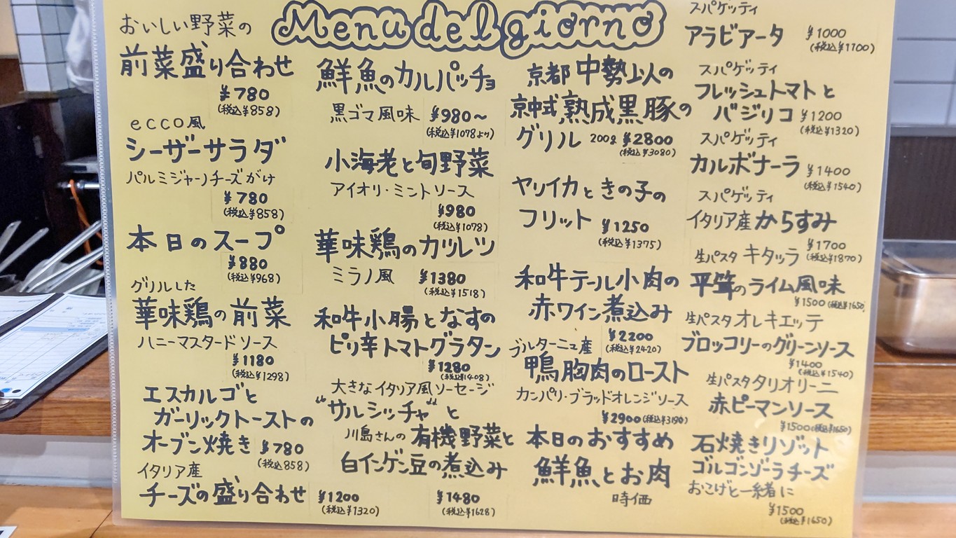 経堂イタリアンｏｓｔｅｒｉａ．ｅｃｃｏ menu 2